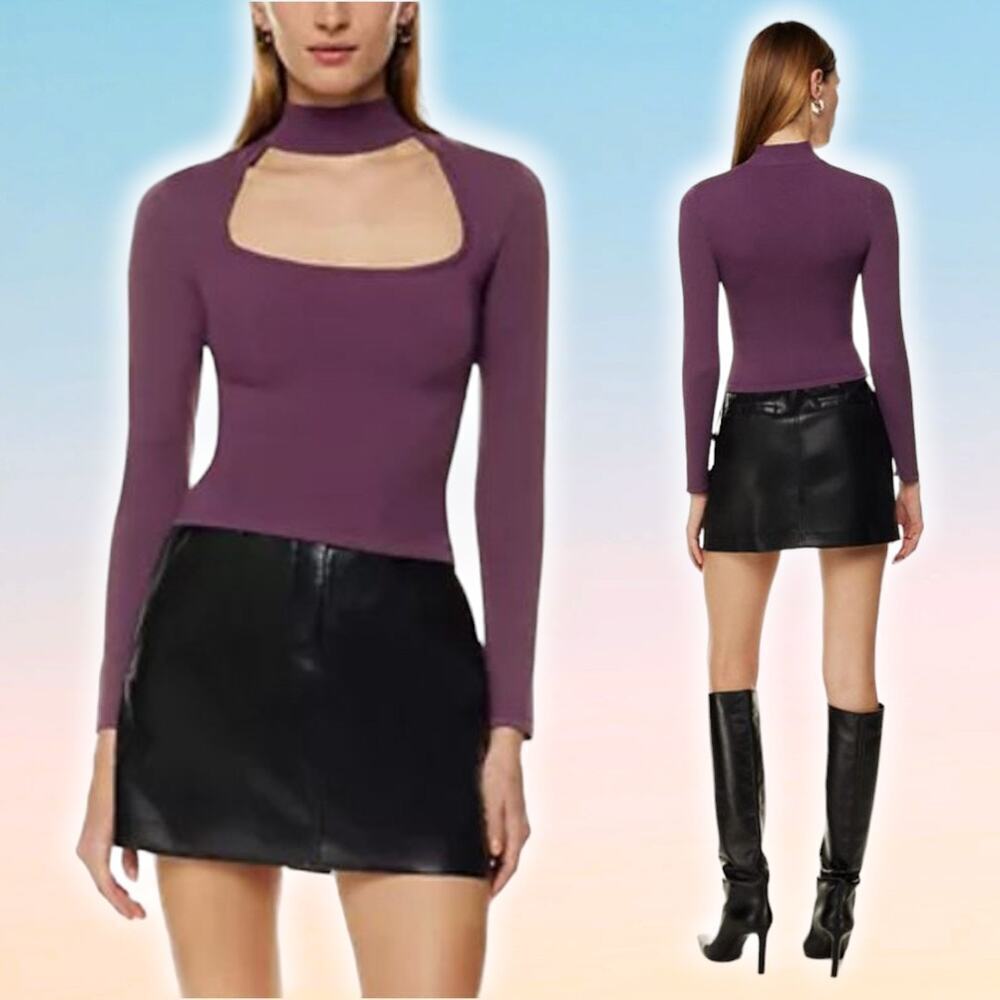 NWT BABATON Aritzia Florine Sculpt Knit Sweater Sz Medium